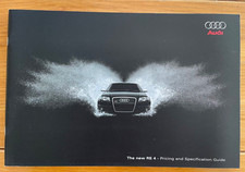 Unissued 2006 Audi B7 RS4 UK Price / Specification / Colour / List / Brochure