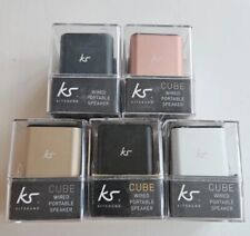 KitSound Cube Wired Mini Speaker with 3.5m Aux Cable & Charger