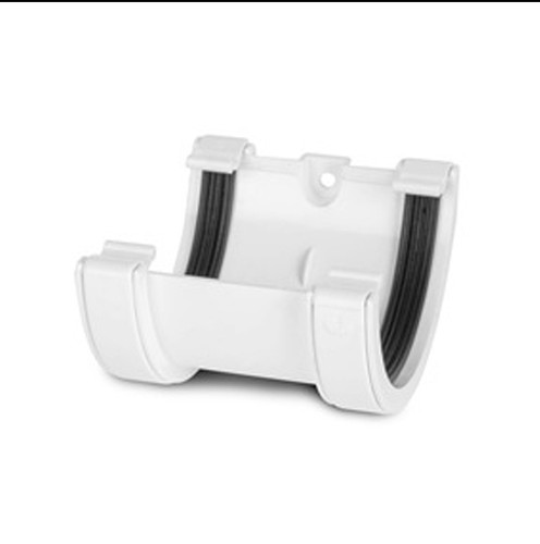 Plastic half round guttering - plastic,
