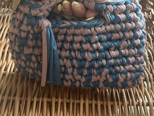Crocheted mini tote bag - mini,