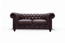 Halo Earle Chesterfield Medium 2 Seater Leather Sofa, Antique Whisky