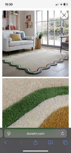 Wool and cotton blend rug - and,