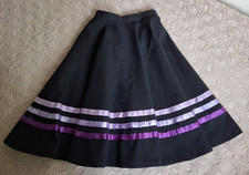 Ballet RAD IDTA Character Skirt Black Purple Lilac 19-23inc waist Elastic back