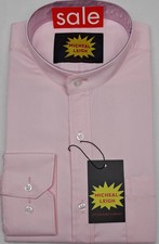 Pink Collarless Grandad  Shirt
