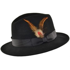 Handmade Black Rabbi Hat Wool