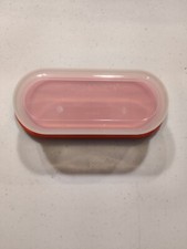 Tupperware Butter Dish Open House Single Stick 1/4 Pound Size Guava Coral New