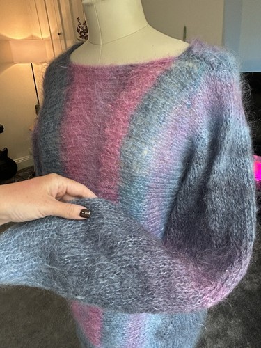 Handmade mohair knit pastel - mohair,