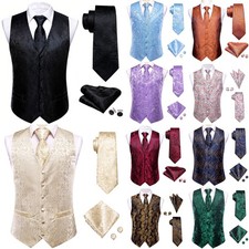 Mens Waistcoats Gold Floral