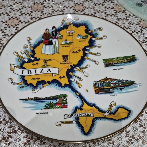 Vintage ibiza landmarks plate - landmarks,