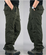 Men Winter Thermal Cargo Pants