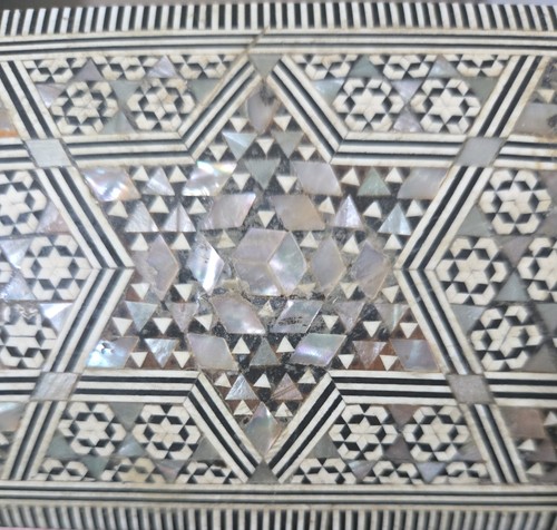 Syrian inlaid wood mother - inlaid,