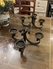 Vintage, Large, Heavy Wrought Metal Chandelier / Table Centrepiece. 