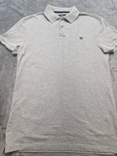 Hacket London Polo Shirt Mens Size Small Grey Classic Fit Used Good Condition