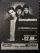 STEREOPHONICS - CD SINGLES HMV 15X11"  2000 Poster Sized Advert L345