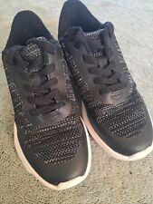 M&S Black Fleck Trainers Size 3 lightweight memory foam