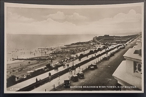 Eastbourne postcard c1945 real - eastbourne,