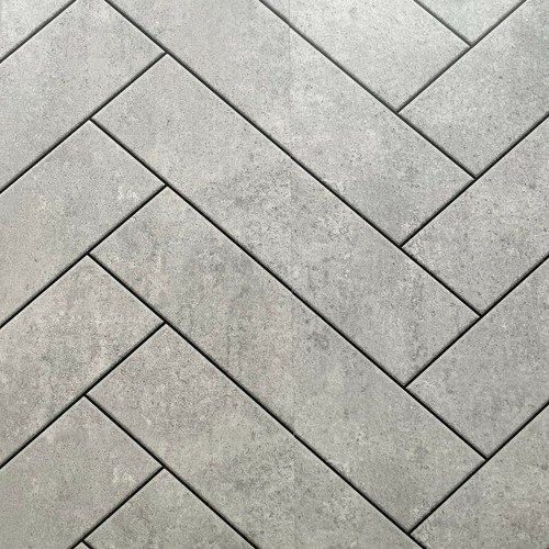 Grey chevron matt - grey, tile