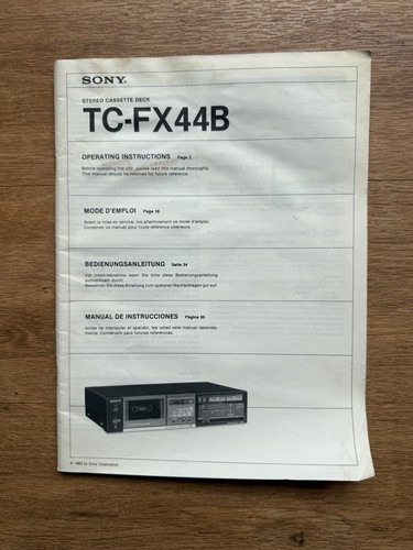 Sony stereo cassette deck - sony,