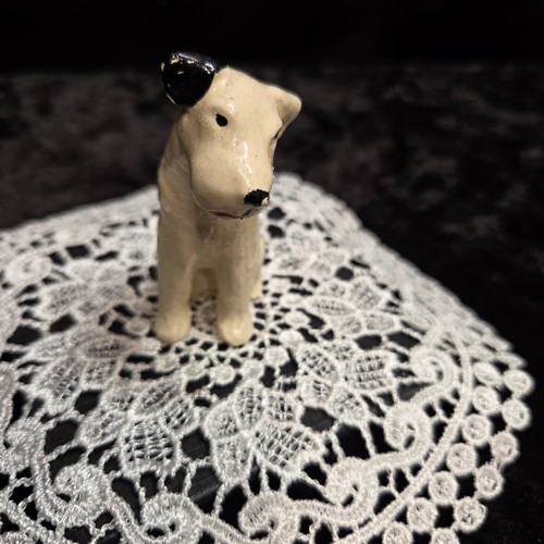 Vintage porcelain terrier - vintage,