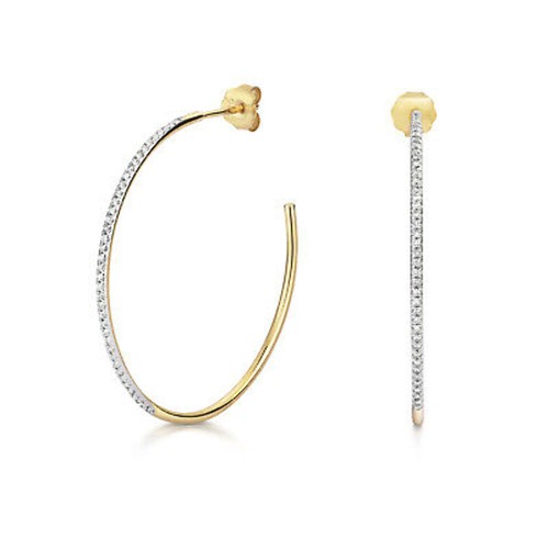 9ct yellow gold diamond - 9ct, hoop