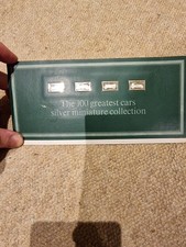 1975 John Pinches 100 Greatest Cars 0.925 Sterling Silver Ingots Full Set 