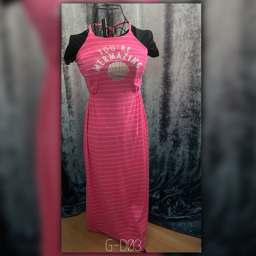 Girls pink and white striped