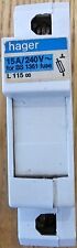 Hager 15Amp L115 (BS 1361) cartridge fuse holder inc fuse