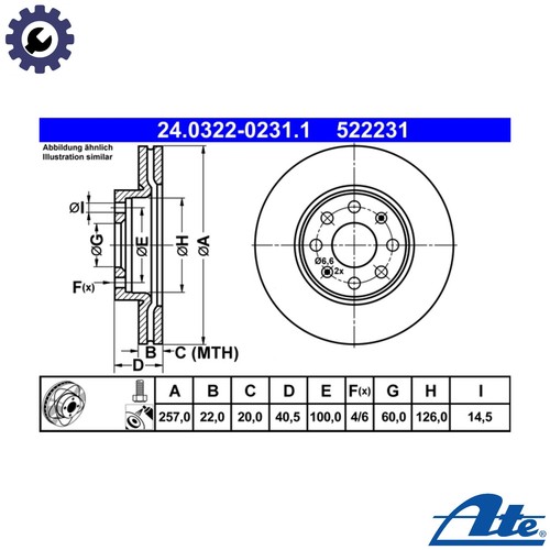 Brake disc 0322 0231 - brake,