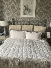 Great Little Trading Company Grey / White Star Reversible Padded Throw