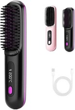Glow Wave Heated Brush 2025 - USB Charging 3 Heat Settings for Short Hair