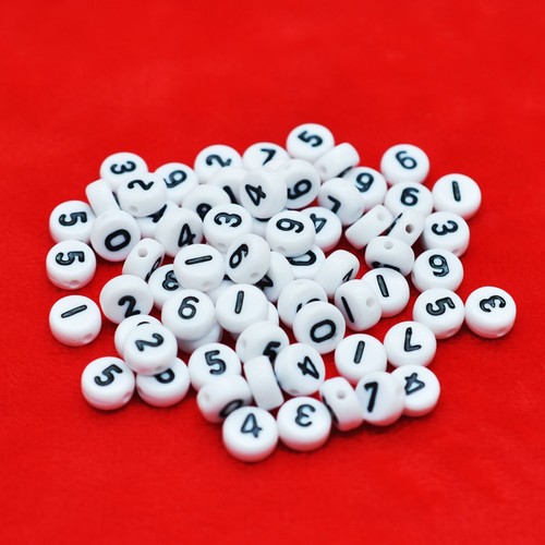 100 7mm black white mixed - 100, x