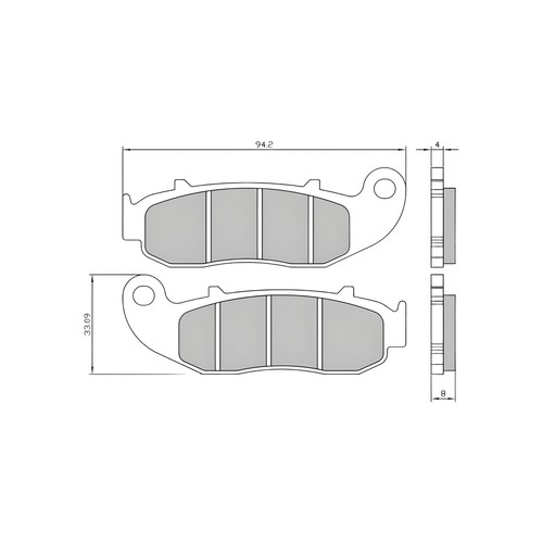 Brake pads rms - pads, organic