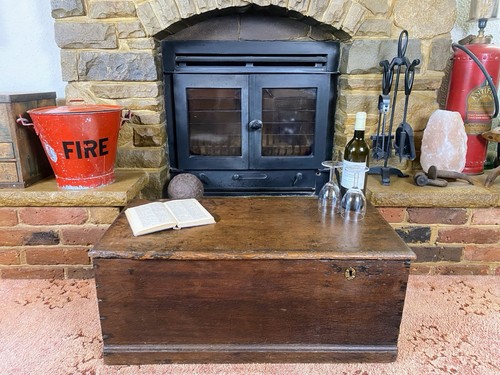 Old antique oak chest vintage - antique,