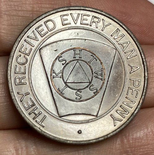 Bronze masonic mark token - bronze,