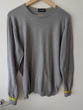 John Smedley Men's Grey Cotton Jumper Size Large Made In England