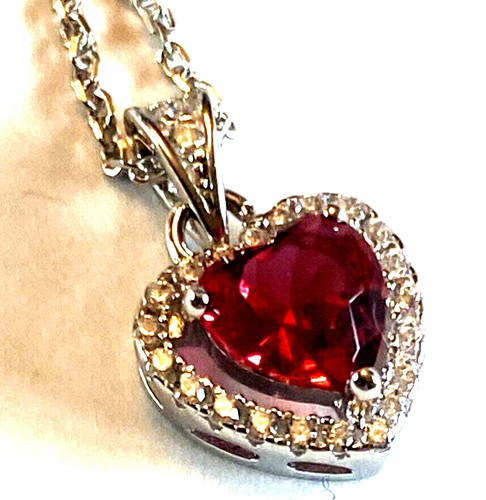 925 sterling silver ruby cubic