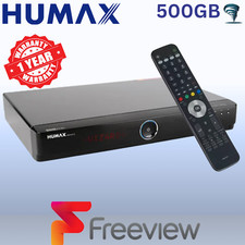 Humax HDR-FOX T2 Freeview Twin Tuner HD 500GB HDD Recorder Receiver Box PVR HDMI