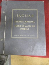 Jaguar factory service manual for Mk V11 and XK120 models