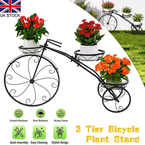 Tier wrought iron bicycle - 3-tier,