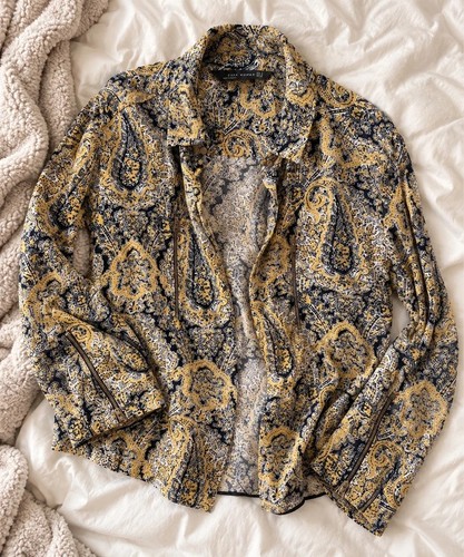 Zara paisley shirt jacket - zara,