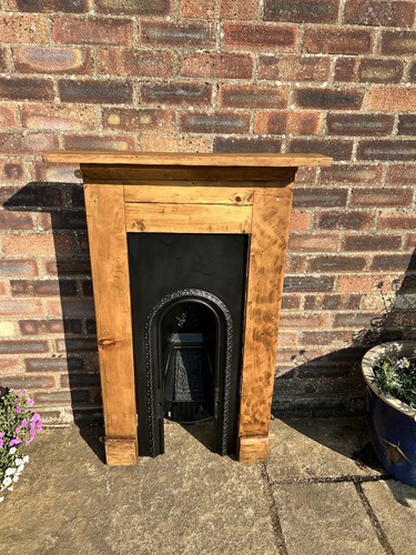 Small pitch pine firesurround - small,