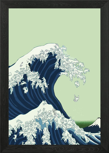Rabbit wave art - rabbit,