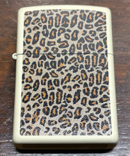 Lovely Very Rare Unused Zippo Leopard  Pattern Lighter  Unboxed SU475