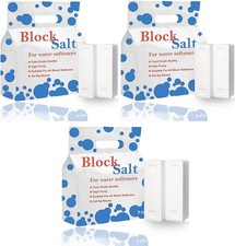 3 Pack 6 Blocks Water Softener Salt Blocks  100% Food Grade Pure Block Salt
