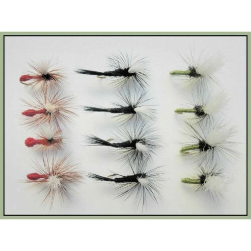 Parachute trout flies pack - 12,