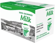 Lakeland Semi Skimmed Milk Pots Pack of 120 x 12ml