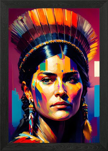 Native american art framed - native,