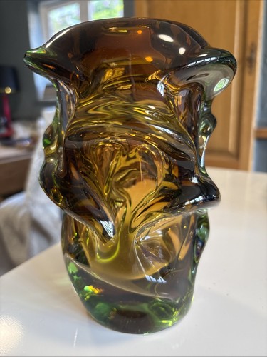 Vintage czech skrdlovice amber - czech,