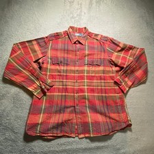 Polo Ralph Lauren Shirt Men's XXL Red Green Plaid Button-Up Casual Long Sleeve
