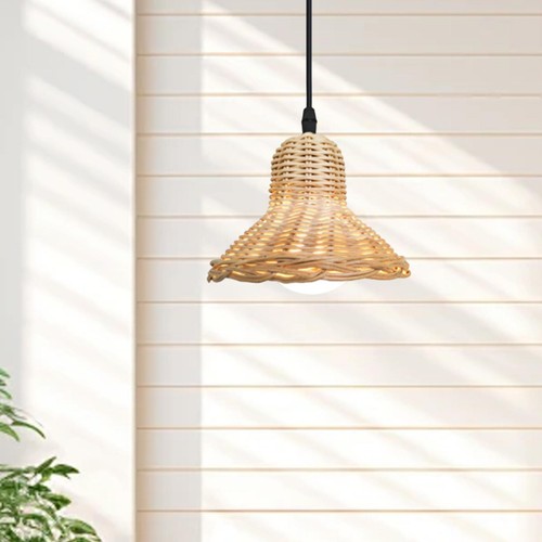Rattan pendant light shade - rattan,